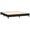 vidaXL Boxspringbett mit Matratze & LED Schwarz 180x200 cm Stoff