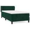 vidaXL Boxspringbett mit Matratze Dunkelgr&uuml;n 90x200 cm Samt