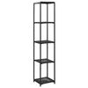 vidaXL Regal Schwarz 30x30x150 cm Poly Rattan