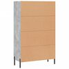 vidaXL Highboard Betongrau 69,5x31x115 cm Holzwerkstoff