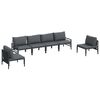 vidaXL Gartensofa-set 6 stk. Schwarz Stahl