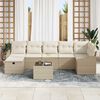 vidaXL Sofa Set mit Kissen 7 pcs Poly-Rattan