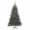 vidaXL K&uuml;nstlicher Weihnachtsbaum Gr&uuml;n 150 cm PVC, Plastik und Stahl