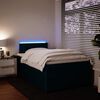 vidaXL Boxspringbett mit Matratze Blau 120x200 cm Samt