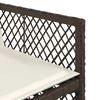 vidaXL 11-tlg. Garten-Essgruppe mit Kissen Braun Poly Rattan