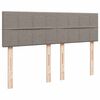 vidaXL Boxspringbett mit Matratze Taupe 140x200 cm Stoff