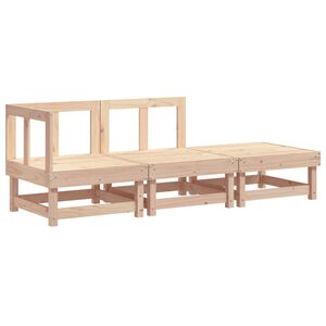 vidaXL 3-tlg. Garten-Lounge-Set Massivholz Kiefer