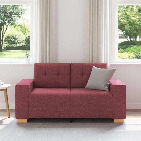 vidaXL Loveseat-Sofa Weinrot 160x77x82 cm Stoff