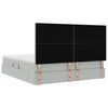 vidaXL Aufbewahrungsbett mit Matratze Hellgrau 160 x 200 cm Samt