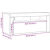 vidaXL TV-Schrank mit LED-Leuchten Hochglanz-Weiß 90x35x40 cm