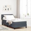 vidaXL Boxspringbett mit Matratze Dunkelgrau 100 x 200 cm Samt