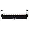 vidaXL Kinderbett mit Schubladen Schwarz 80x160 cm Massivholz Kiefer