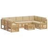 vidaXL Outdoor-Sofagarnitur 10 stk. Wei&szlig; und Beige Polyester