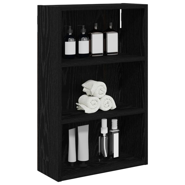 vidaXL Badezimmer-Wandschrank Schwarze Eiche 40 x 16 x 62,5 cm