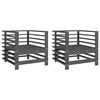 vidaXL Gartenst&uuml;hle 2 Stk. Grau Massivholz Kiefer