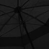 vidaXL Regenschirm Schwarz 130 cm
