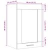 vidaXL Hängeschrank Lyon Glas Altholz-Optik 40x31x60 cm Holzwerkstoff