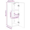 vidaXL TV-Wandschrank 2 pcs Wei&szlig; 30 x 31 x 80 cm Holzwerkstoff