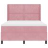 vidaXL Boxspringbett mit Kopfteil Rosa 140 x 200 cm Samt