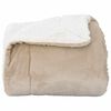 vidaXL &Uuml;berwurfdecke Beige 240 x 270 cm Fleece