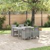vidaXL Garten Essgruppe 5 pcs Hellgrau Polt Rattan