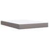 vidaXL Boxspringbett mit Matratze Taupe 140x190 cm Stoff