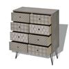 vidaXL Sideboard 8 Schubladen Grau