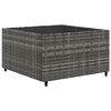 vidaXL 11-tlg. Garten-Sofagarnitur mit Kissen Grau Poly Rattan