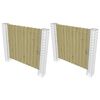 vidaXL Zaunpfosten 2 stk. 20 x 20 x 190 cm Metall Silber