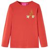 Kinder-Langarmshirt Dunkelrot 104