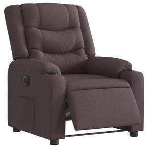 vidaXL Relaxsessel Elektrisch Dunkelbraun Stoff