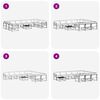 vidaXL Outdoor-Sofagarnitur mit Kissen 11 pcs Natur und Creme