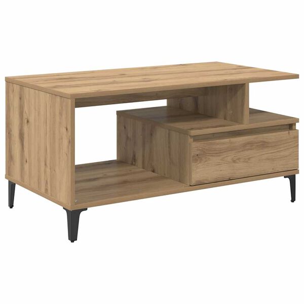 vidaXL Couchtisch Artisan-Eiche 90 x 49 x 45 cm Holzwerkstoff
