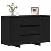vidaXL Sideboard mit Schubladen Schwarz 120 x 41 x 75 cm Holzwerkstoff