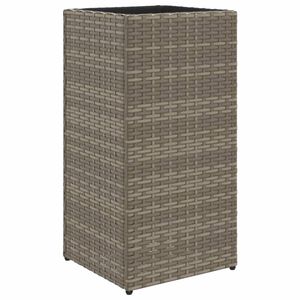 vidaXL Pflanzk&uuml;bel Grau 30x30x60 cm Poly Rattan