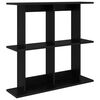 vidaXL Wandregal Wandhalterung Schwarze Eiche 80 x 20 x 75 cm