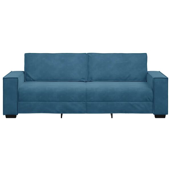 vidaXL 3-Sitzer-Sofa Blau 220x78x84 cm Samt
