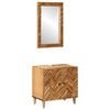 vidaXL Badezimmerschrank-Set Wandmontiert 2 pcs Massivholz Mango