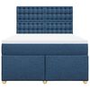 vidaXL Boxspringbett mit Matratze Blau 140x190 cm Stoff