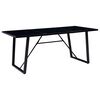 vidaXL Esstisch Schwarz 180 x 90 x 75 cm Hartglas