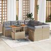 vidaXL Garten-Sofa-Set mit Kissen 7 pcs Beige und Hellgrau