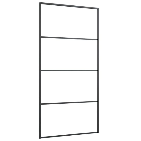 vidaXL Schiebet&uuml;r mit Beschlag 102,5x205 cm ESG-Glas & Aluminium