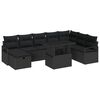 vidaXL Gartensofa-set 9 stk. Poly-Rattan