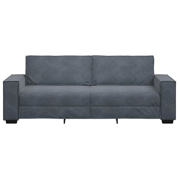 vidaXL 3-Sitzer-Sofa Dunkelgrau 180 cm Samt