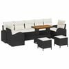 vidaXL Garten-Sofa-Set 10 Stk. 9-Sitzanzahl Schwarz