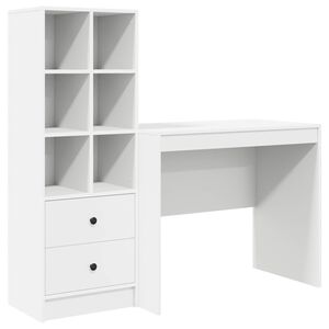 vidaXL Schreibtisch Wei&szlig; 135,5 x 50 x 127 cm 2 stk.