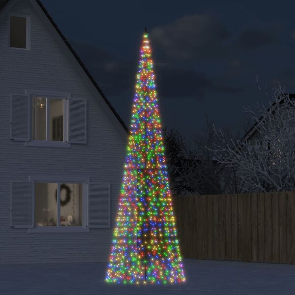 vidaXL LED-Weihnachtsbaum 1534 LEDs Mehrfarbig 500 cm