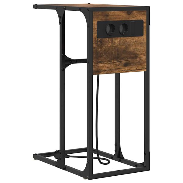 vidaXL Nachttisch Geräucherte Eiche 41,5 x 26 x 60,5 cm Holzwerkstoff