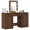 vidaXL Schminktisch mit Speicher Braun 50 x 41 x 135 cm Holzwerkstoff