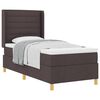 vidaXL Boxspringbett mit Matratze Dunkelbraun 100 x 200 cm Stoff